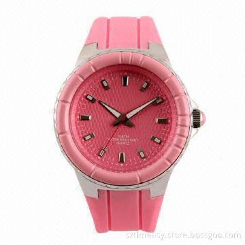New Design Stainless Steel Watch for Men and Women with Silicone Strap